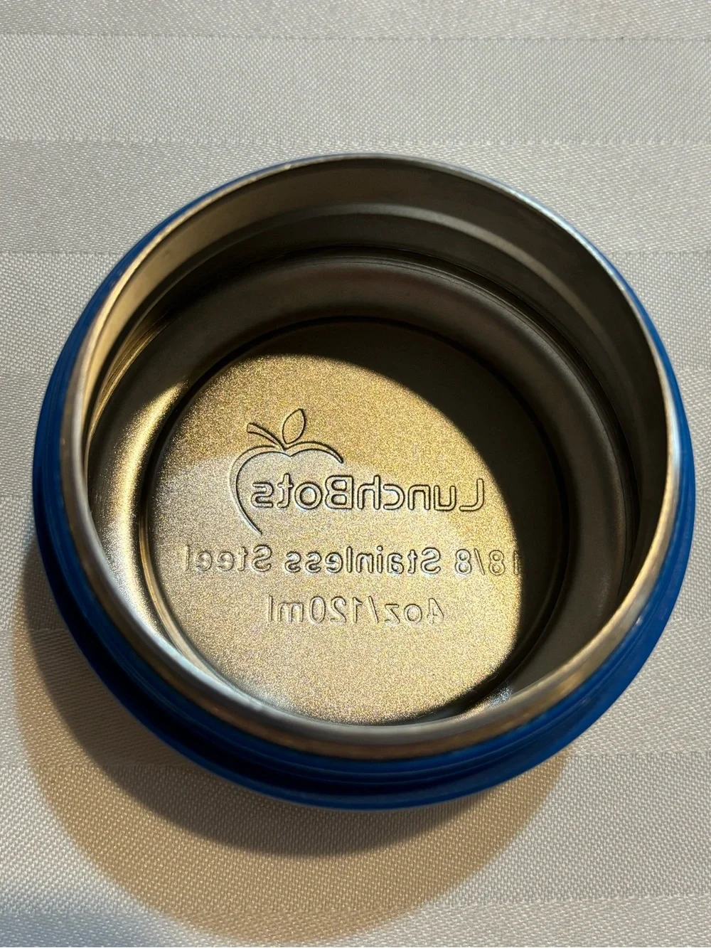 LunchBots Blue 18/8 Stainless Steel 4 oz/120ml Round Food Storage Container